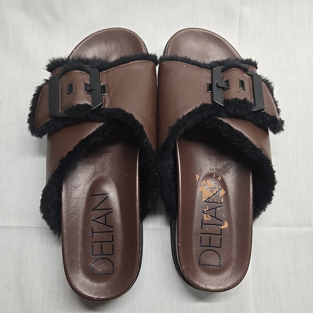 WOMEN`S DELTAN BENNIE SANDALS SIZE 9.5M COCOA BROWN